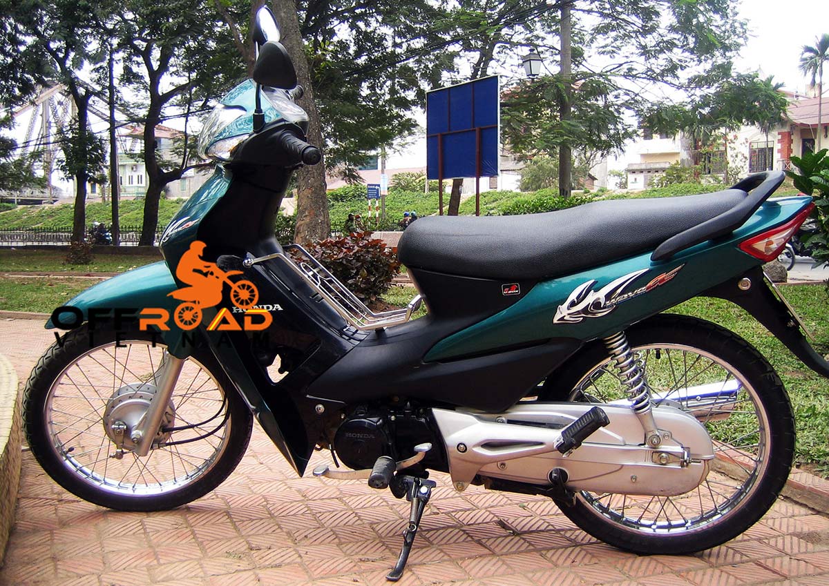 Offroad Vietnam Scooter Rental - The All New Honda Wave Alpha Series 100cc, sky blue color, front and back drum brakes
