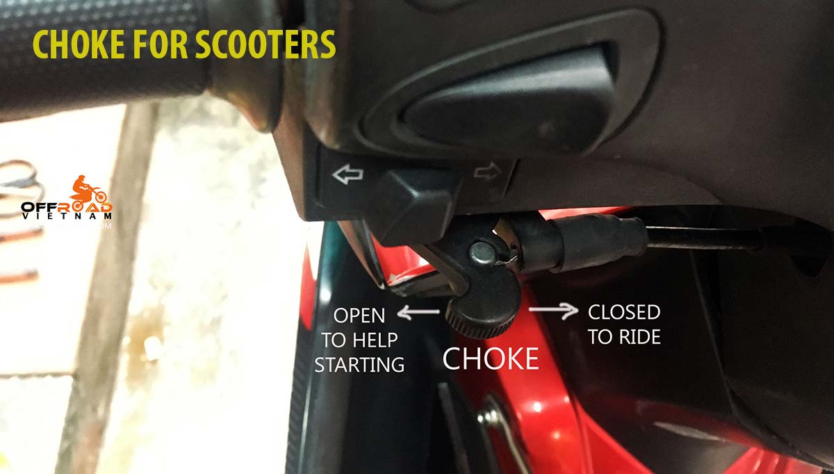 How to set the Choke, older 110cc scooters.