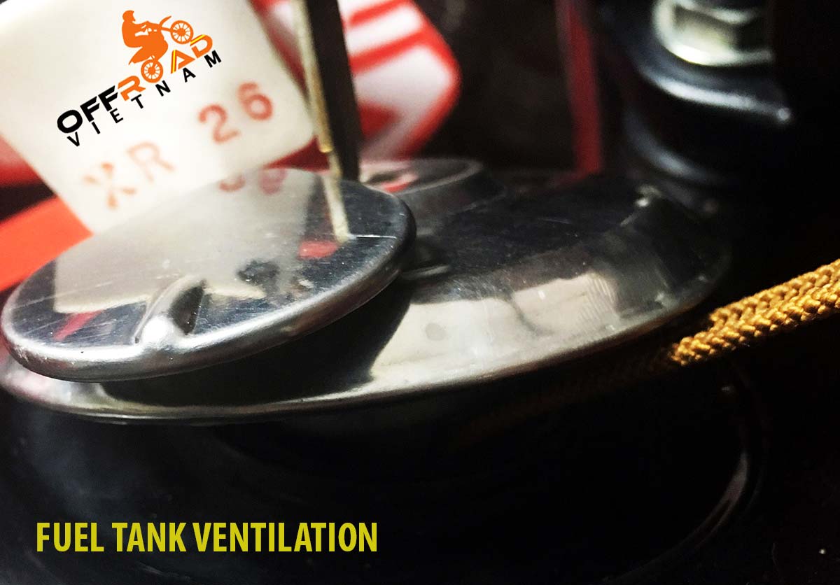 How to fix ventilation of the fuel tank lock, Manual motorbikes.