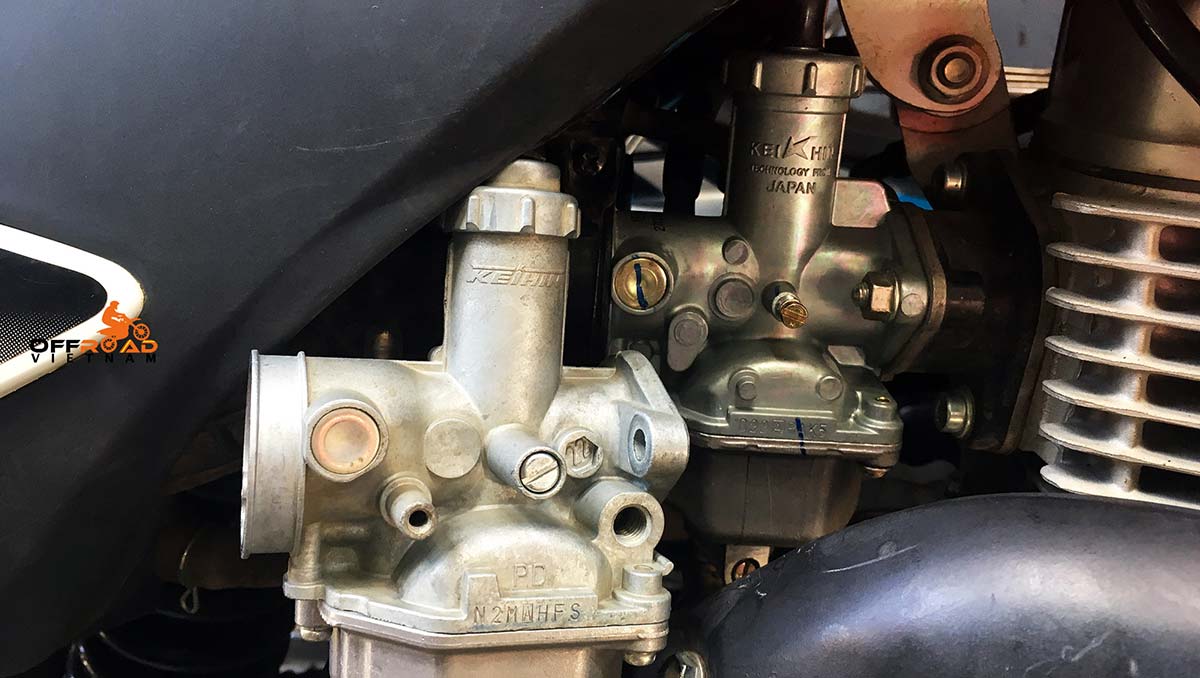 Offroad Vietnam Motorbike Adventures - Honda XR150L was installed with a better carburettor.