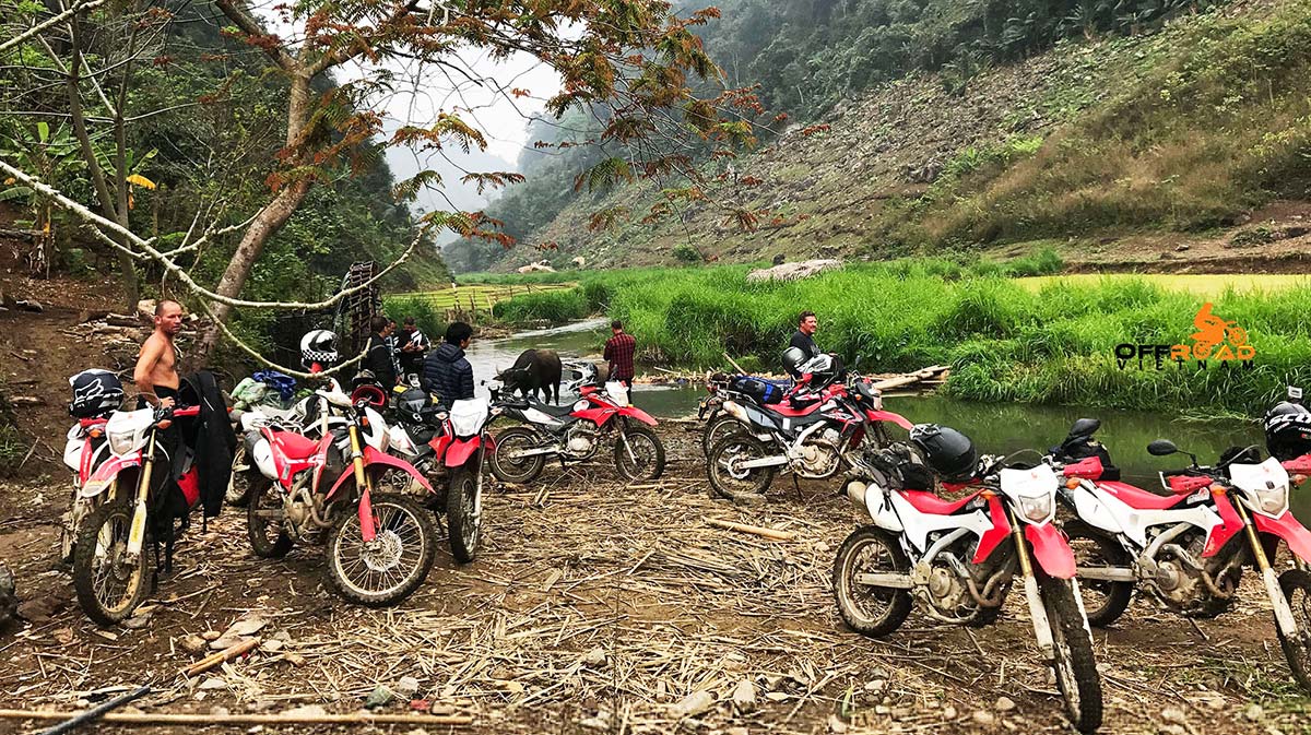 Hanoi-based Offroad Vietnam Motorbike Tours offers Vietnam motorcycle tours, Vietnam motorbike adventures and near new scooter hire in Hanoi. This photo was taken on a Ha Giang motorbike tour in early 2018 via Ba Be lake.