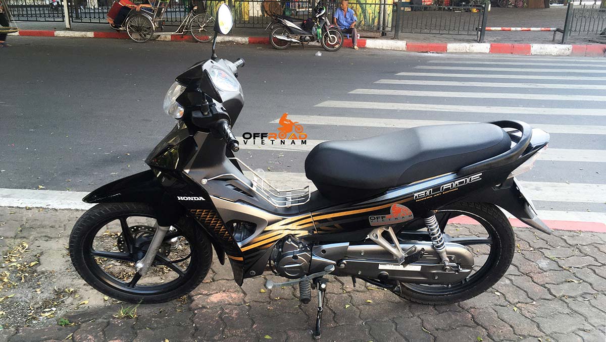 Rent Semi-Automatic Moped Scooters In Hanoi. Honda Blade 110cc.